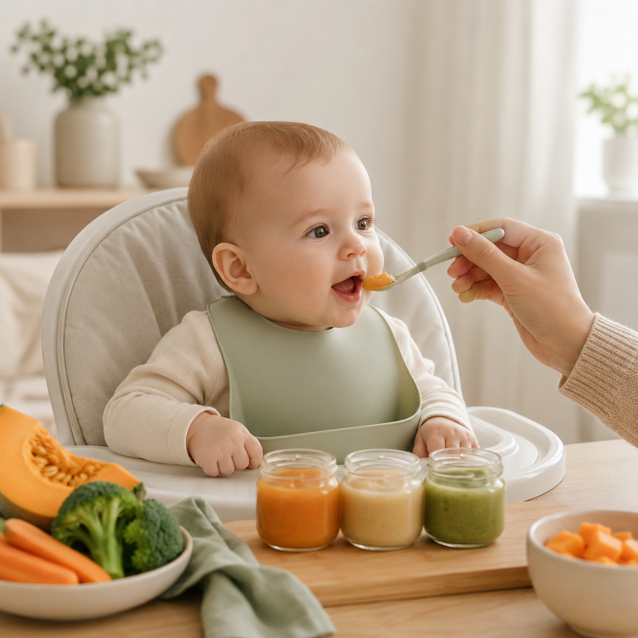Gezellig voedingsmoment met baby