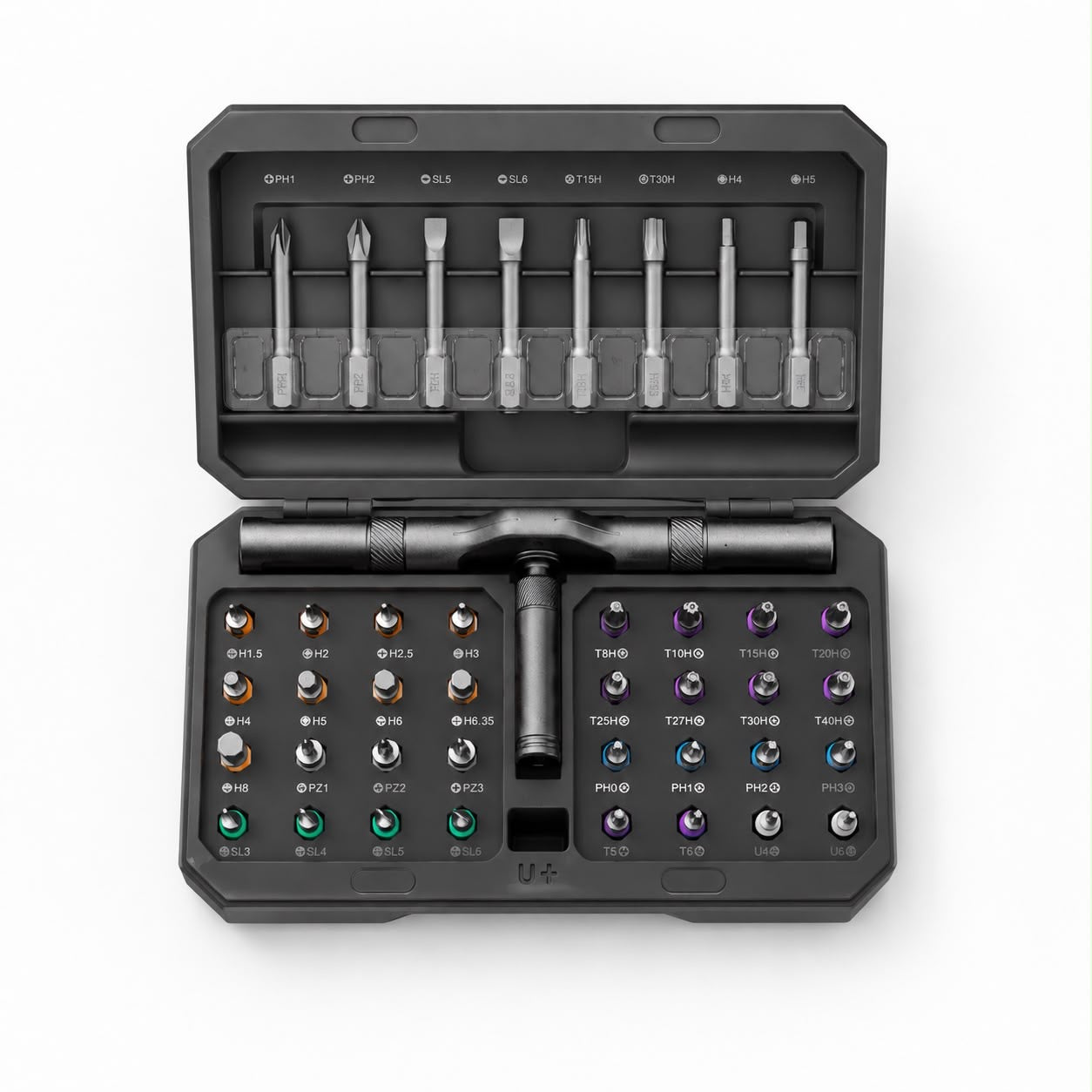 Velini 42 in 1 Magnetische Schroevendraaier Set met Ratel - 40 S2 Stalen Bits - Complete Bitset voor Reparatie, Elektronica, Fiets en Auto Onderhoud - Oranje