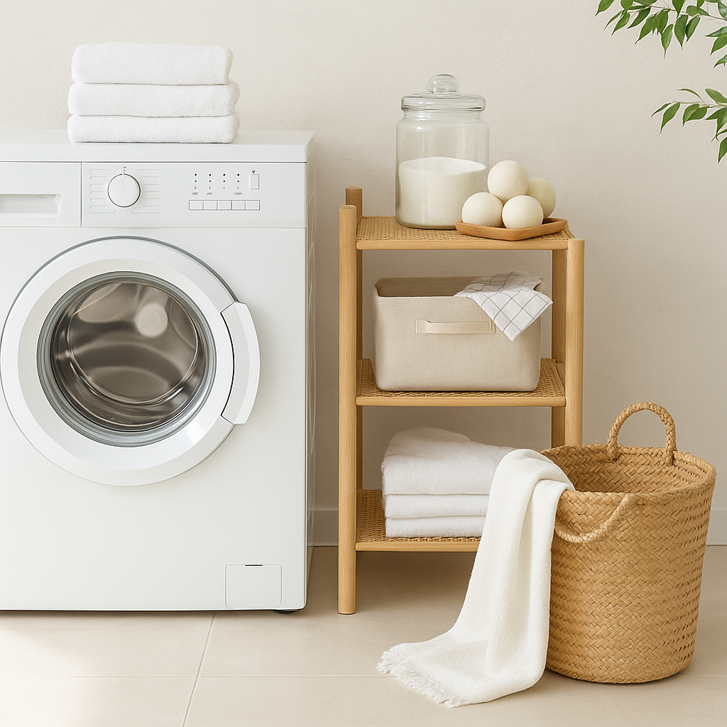 Velini drogerballen in gebruik in de wasdroger, kortere droogtijd en minder kreukels.