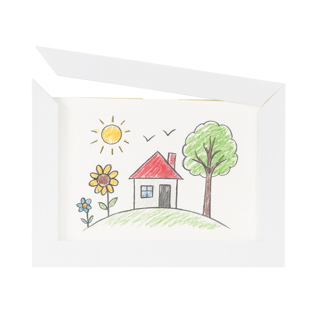 Velini A4 Tekeningen Wissel Fotolijst wit open