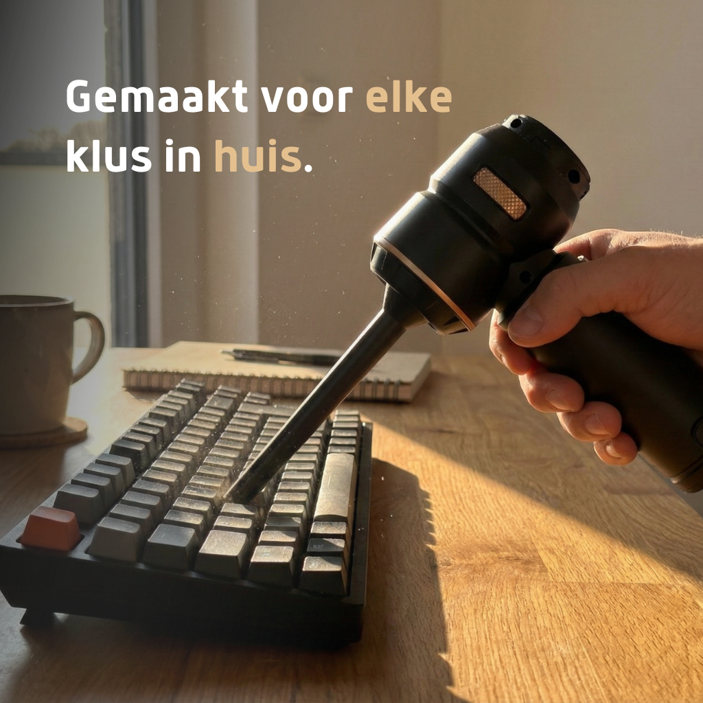 Toetsenbord schoonblazen