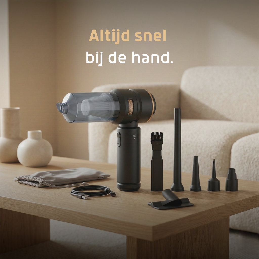 Velini draadloze stofzuiger met 8 opzetstukken en HEPA-filter