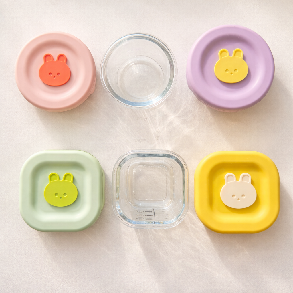 Velini Glazen Babyvoedingspotjes 180 ml 2 Stuks – Duurzaam, Herbruikbaar & Met Maatverdeling