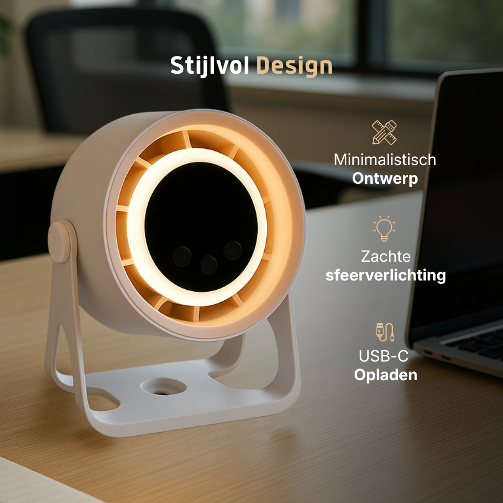 Velini mini home ventilator - Stijlvol design