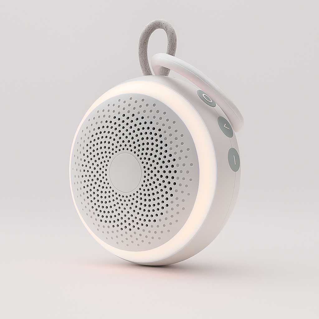 Velini White Noise Slaaptrainer met dimbaar licht en geluid – compacte white noise machine
