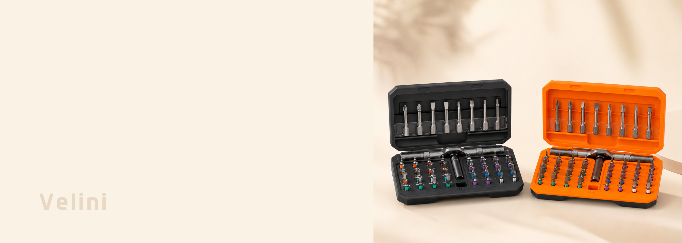 Velini 42 in 1 Magnetische Schroevendraaier Set met Ratel - 40 S2 Stalen Bits - Complete Bitset voor Reparatie, Elektronica, Fiets en Auto Onderhoud