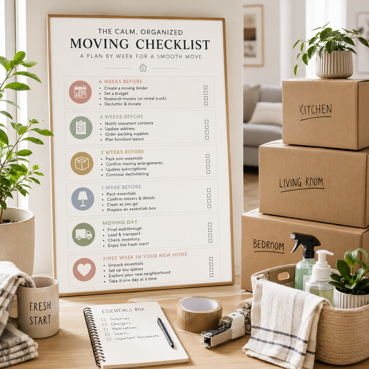 Verhuis checklist per week