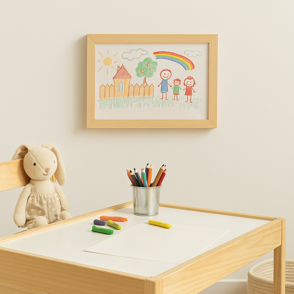 Velini A4 Tekeningen Wissel Fotolijst eiken kinderkamer