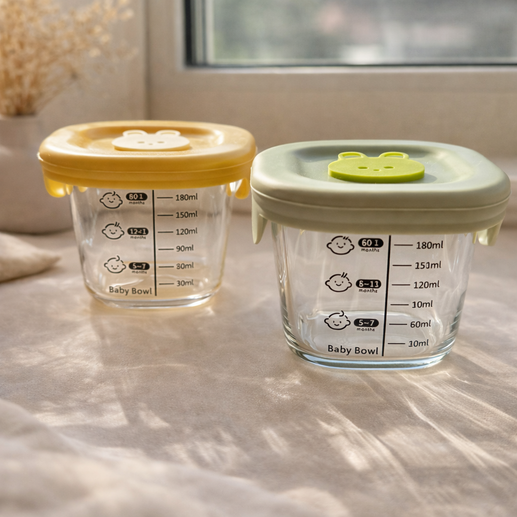 voedingspotjes met deksel 130ml - 4 stuks voedingspotjes met deksel 130ml - 4 stuks