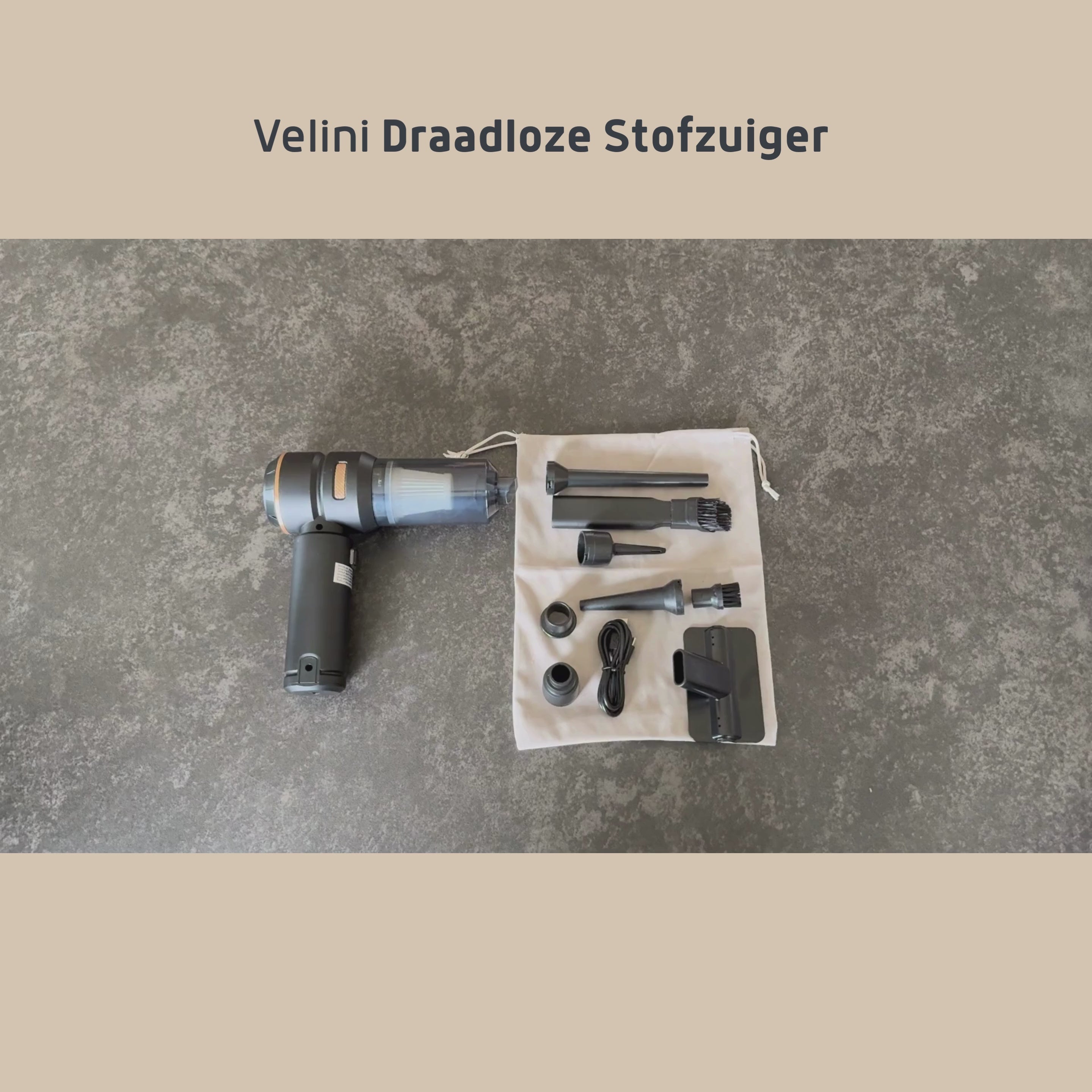 Velini draadloze stofzuiger unboxing video
